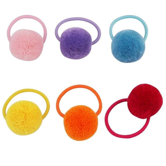 Hair Ties - Pair of No Tug Pom Pom Hair Ties - Alder & Alouette