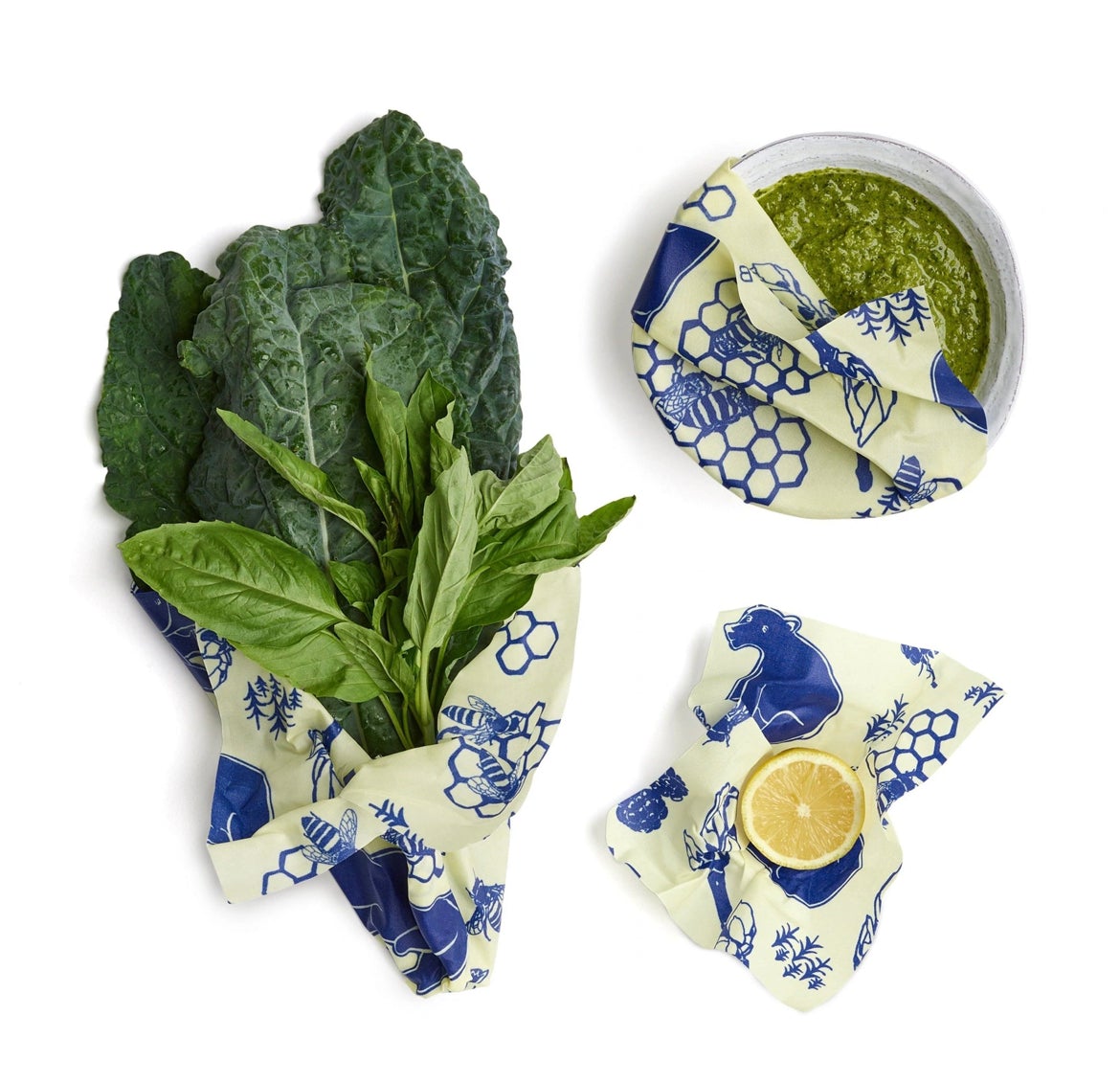 3-Pack Beeswax Wraps | Bees and Bears | Wax Wraps - Alder & Alouette