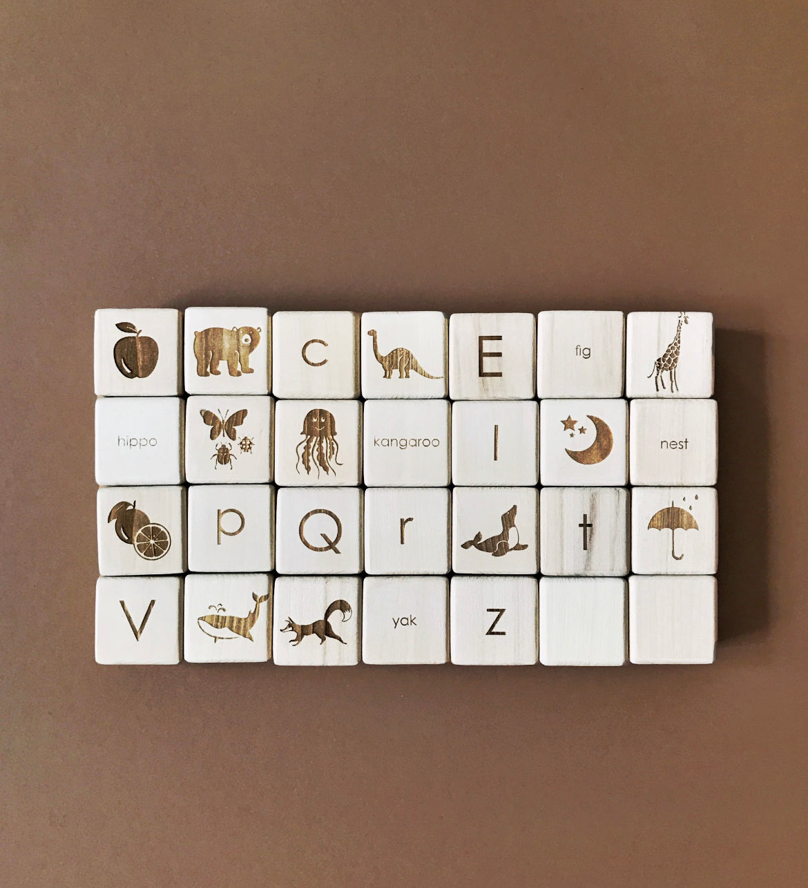 SABO Wooden Alphabet Blocks by Ukrainian Artisans - Alder & Alouette