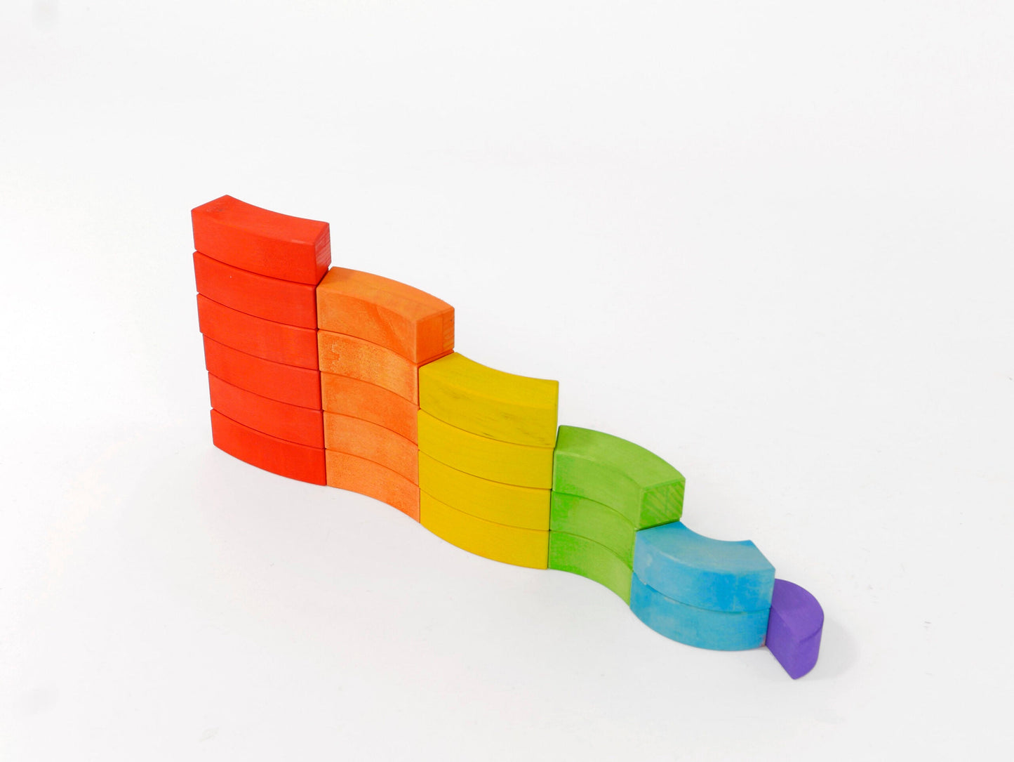 BAJO Wooden Rainbow Blocks: Logic Toy & Open Ended - Alder & Alouette