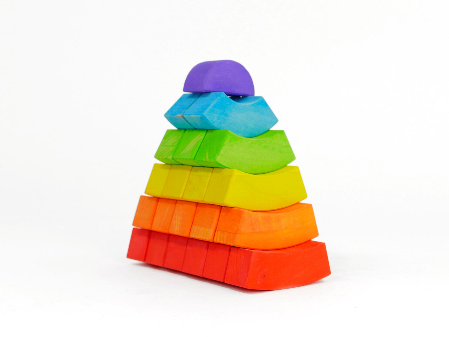 BAJO Wooden Rainbow Blocks: Logic Toy & Open Ended - Alder & Alouette