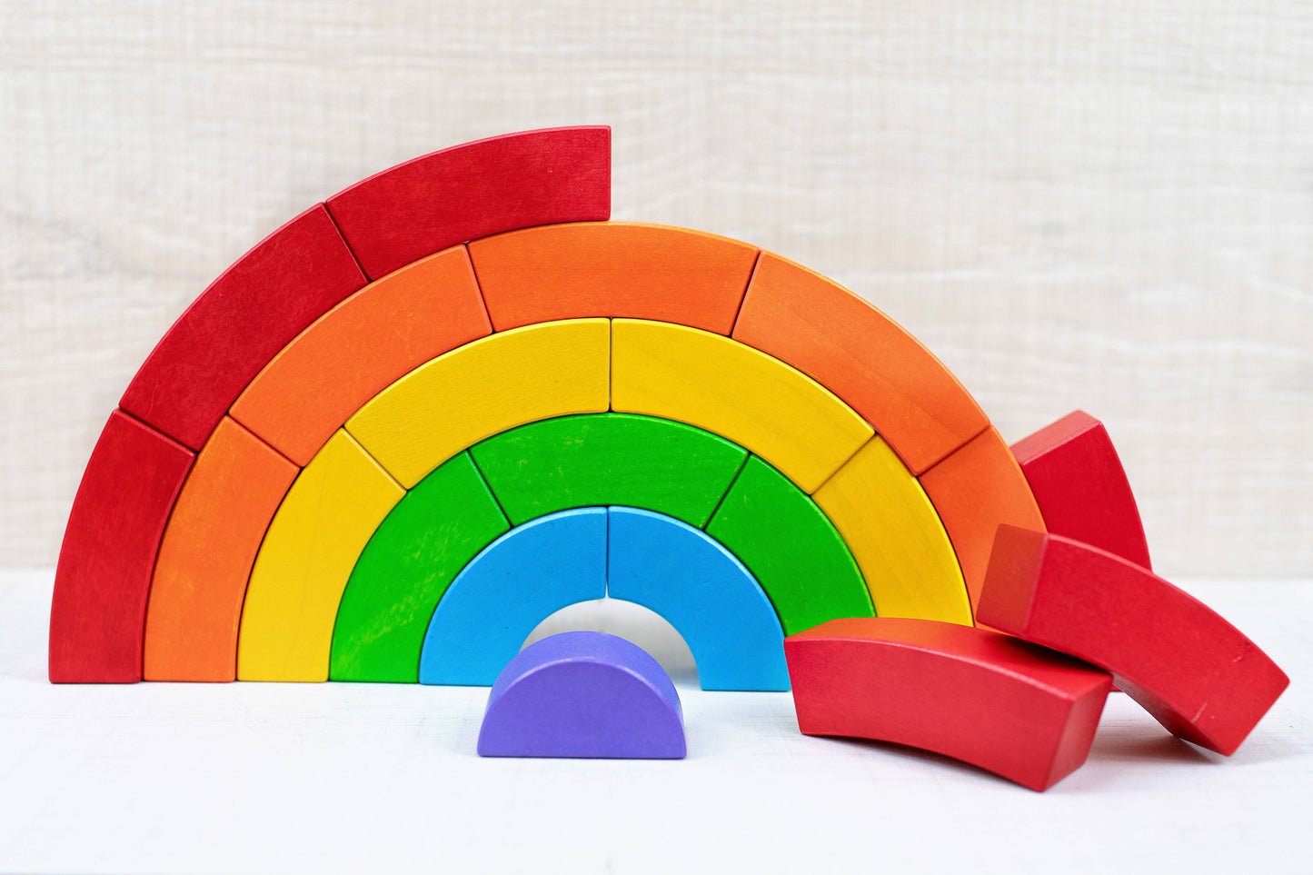 BAJO Wooden Rainbow Blocks: Logic Toy & Open Ended - Alder & Alouette
