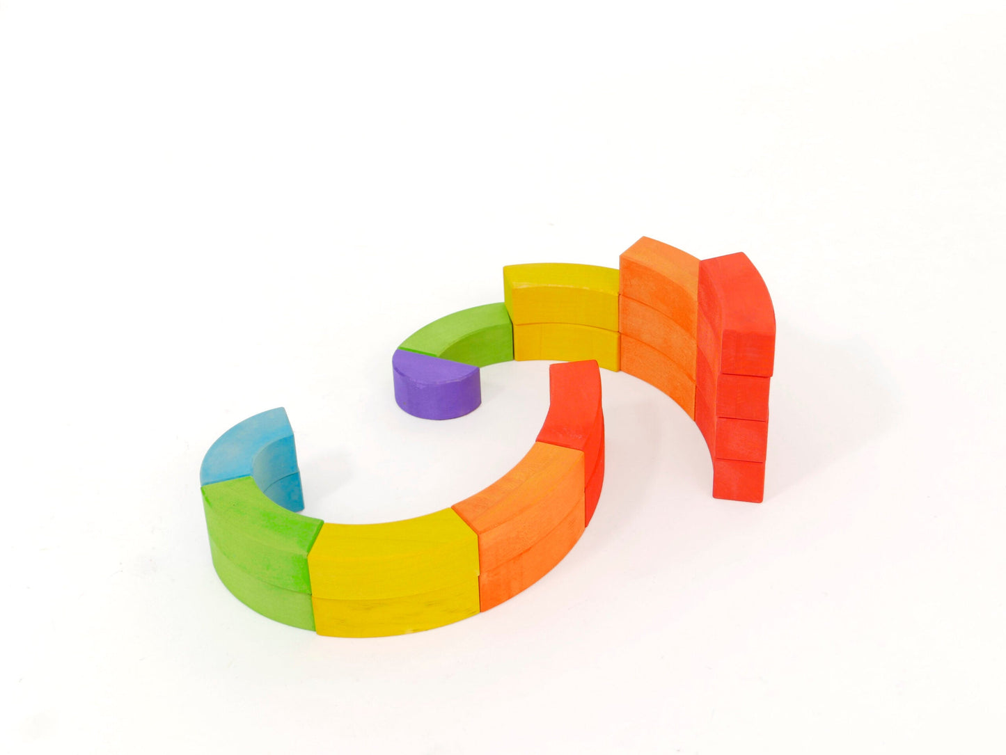 BAJO Wooden Rainbow Blocks: Logic Toy & Open Ended - Alder & Alouette