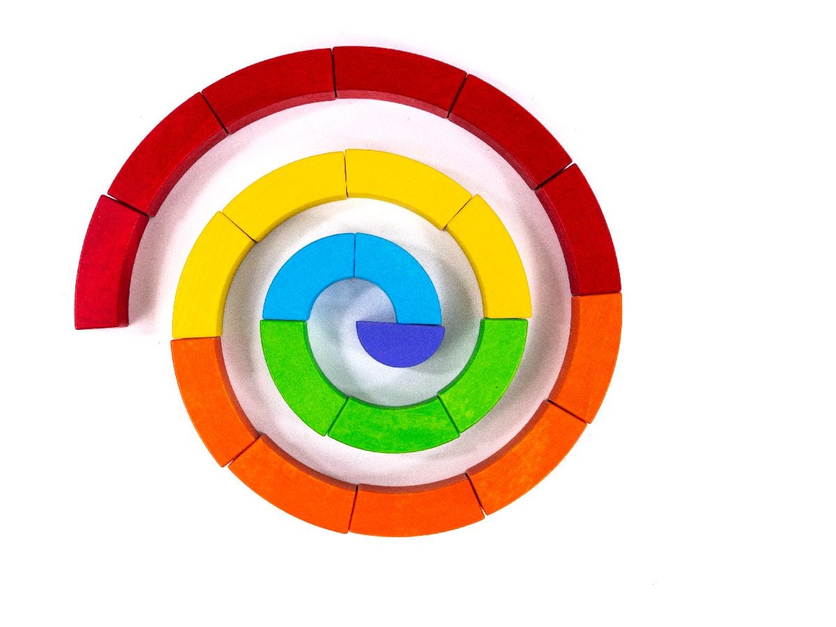 BAJO Wooden Rainbow Blocks: Logic Toy & Open Ended - Alder & Alouette