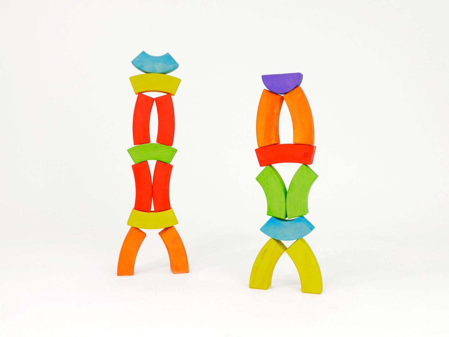 BAJO Wooden Rainbow Blocks: Logic Toy & Open Ended - Alder & Alouette