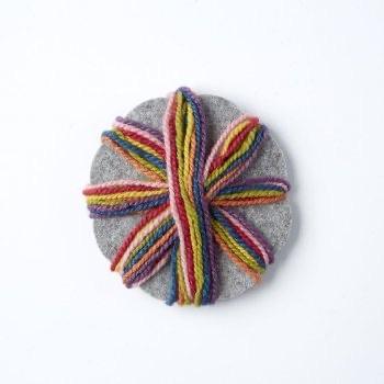 Felted Wool Braiding Star with yarn - Alder & Alouette