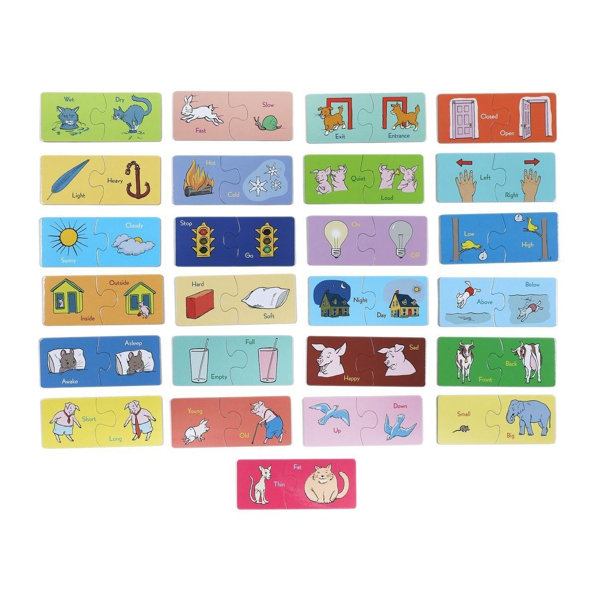 eeBoo Opposites Puzzle Pairs, Word Play - Alder & Alouette
