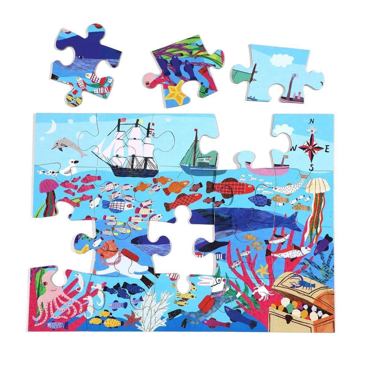 eeBoo | Puzzle | Preschool Puzzle | Ocean Puzzle - Alder & Alouette