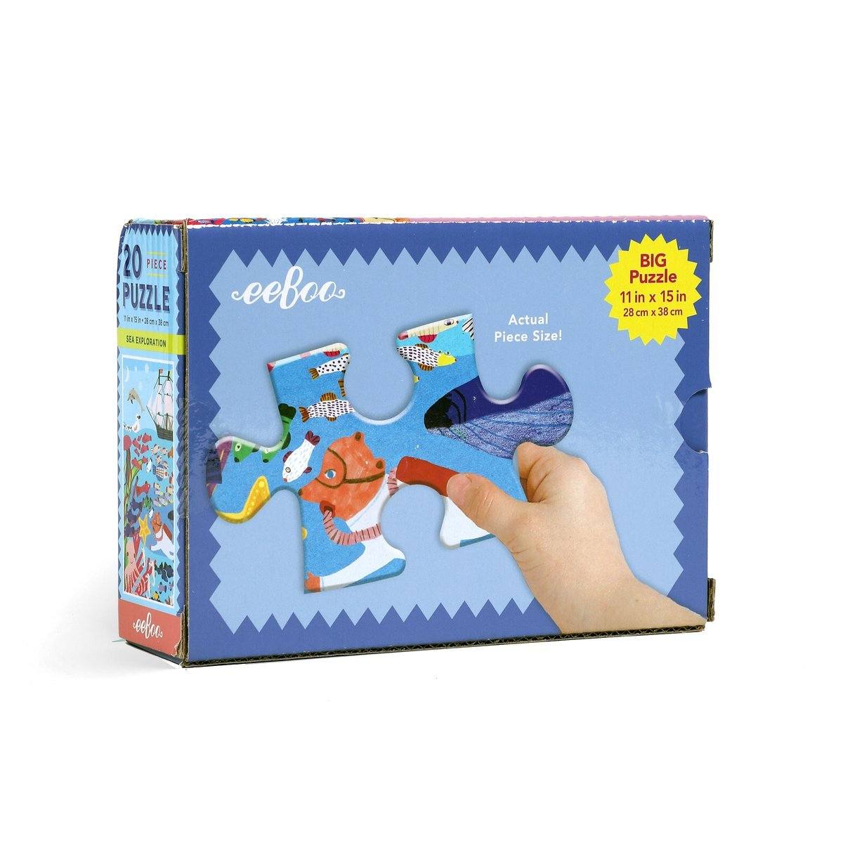 eeBoo | Sea Life 20 Piece Puzzle | Preschool Puzzle - Alder & Alouette