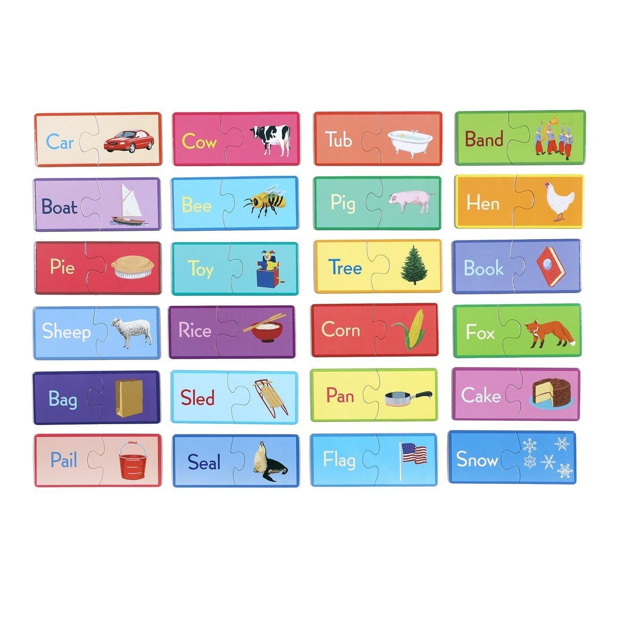 eeBoo Simple Words Puzzle Pairs | Educational Game - Alder & Alouette