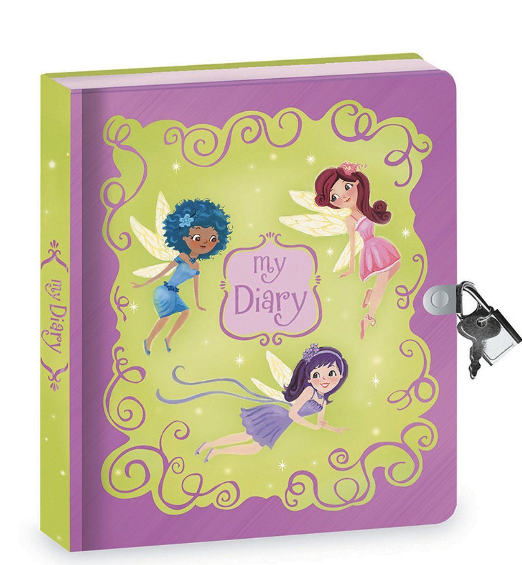 Peaceable Kingdom Fairies Shiny Foil Cover Lock and Key Diary