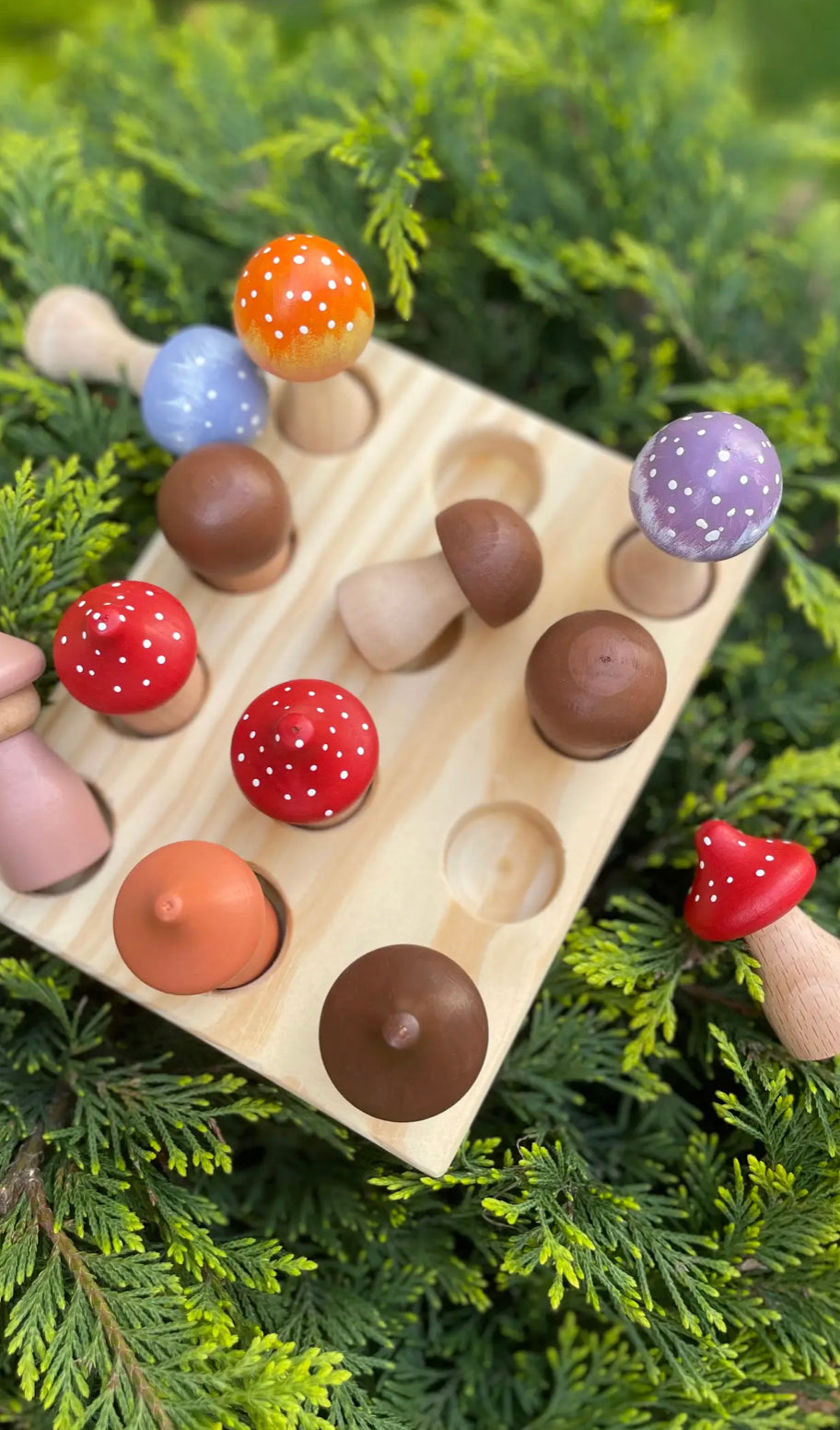 Gnomes and Mushrooms Nesting Set | Open ended play | Wooden Toy - Alder & Alouette