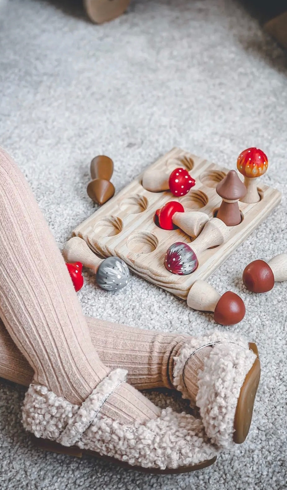 Gnomes and Mushrooms Nesting Set | Pretend Play Toy | Wooden Toy - Alder & Alouette