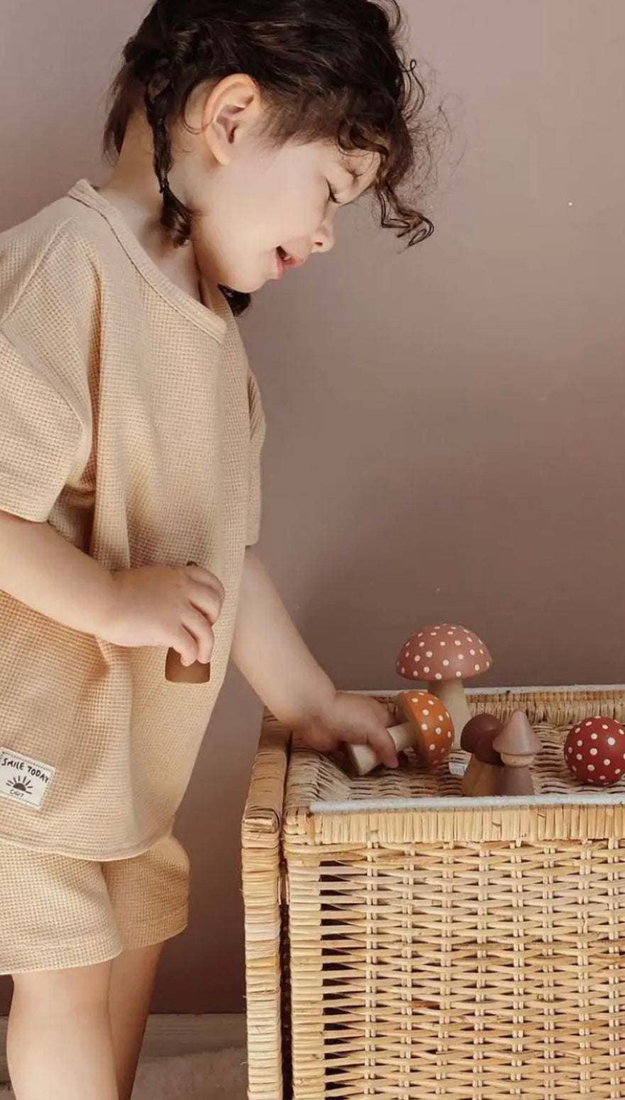 Gnomes and Mushrooms Nesting Set | Pretend Play | Wooden Toy - Alder & Alouette
