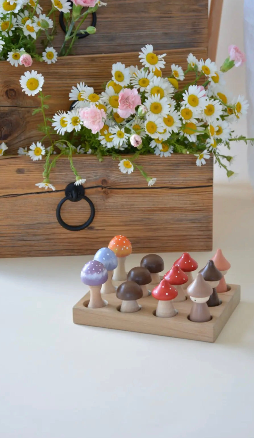 Gnomes and Mushrooms Nesting Set | Open ended play | Wooden Toy - Alder & Alouette