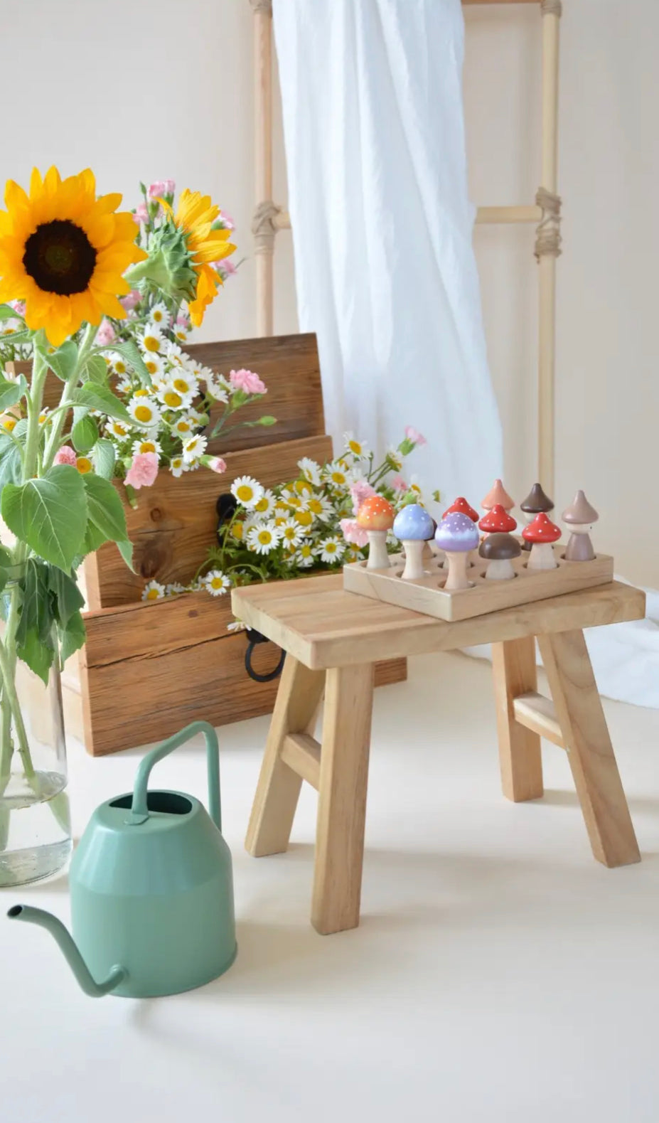 Gnomes and Mushrooms Nesting Set | Pretend Play | Wooden Toy - Alder & Alouette