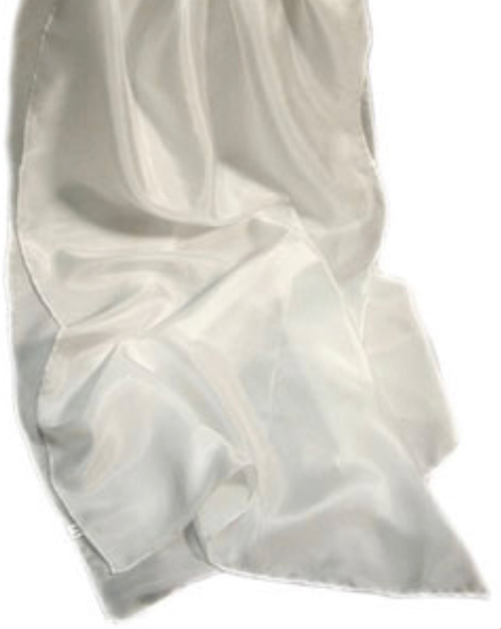 Habotai 8mm Scarf, Hand Rolled Hem - 35" x 35", White Silks - Alder & Alouette