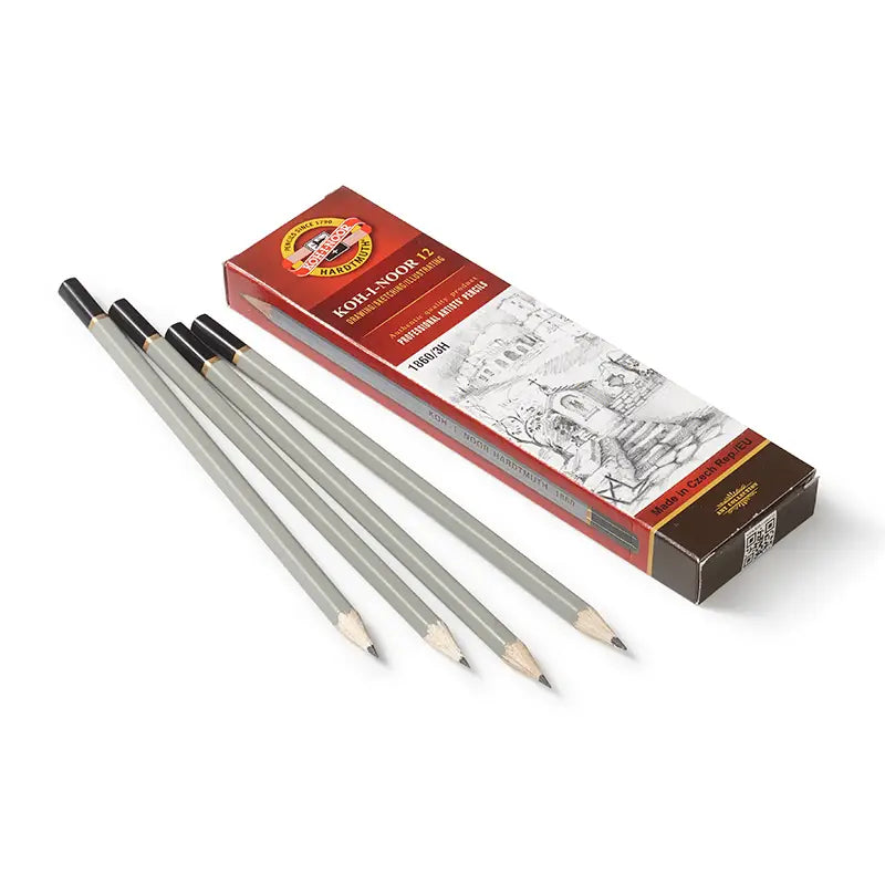 Koh-I-Noor Graphite Pencils - HB, B, H Varieties - Alder & Alouette 3H - Box of 12