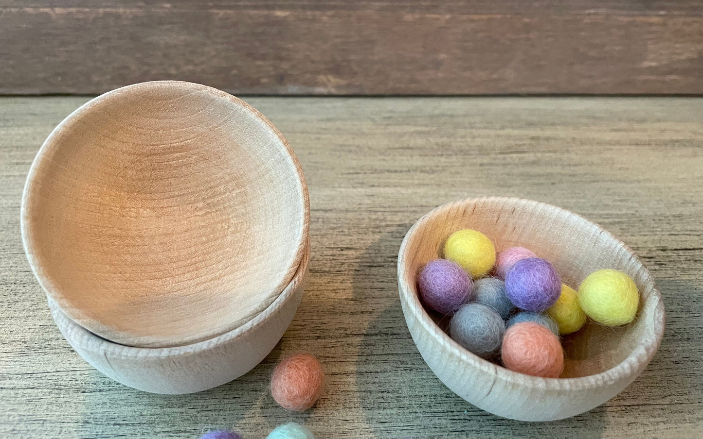 Lil’ Wooden Bowls Sorting Toy | Educational Toy - Alder & Alouette