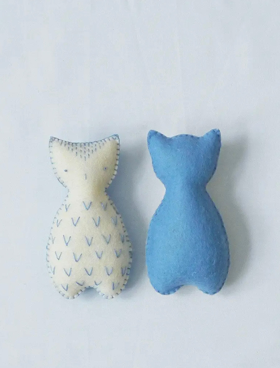 Kids Sewing Kit - Little Pocket Pal Hand Sewing Kit in Blue - Alder & Alouette