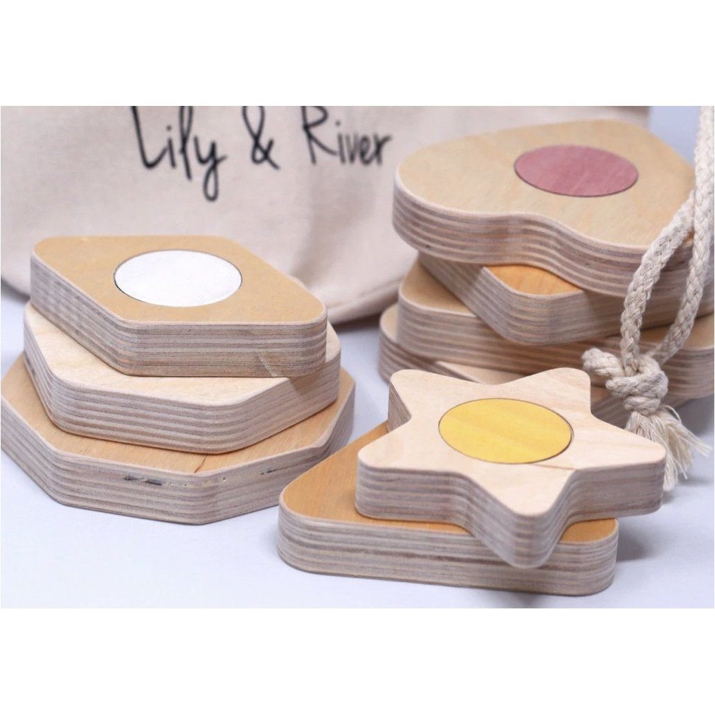 Little Stackables Game and Stacking Blocks Wood Toys Lily & River | Alder & Alouette