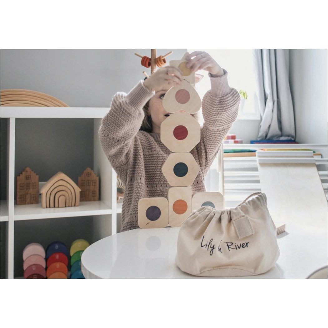 Little Stackables Game and Stacking Blocks Wood Toys Lily & River | Alder & Alouette