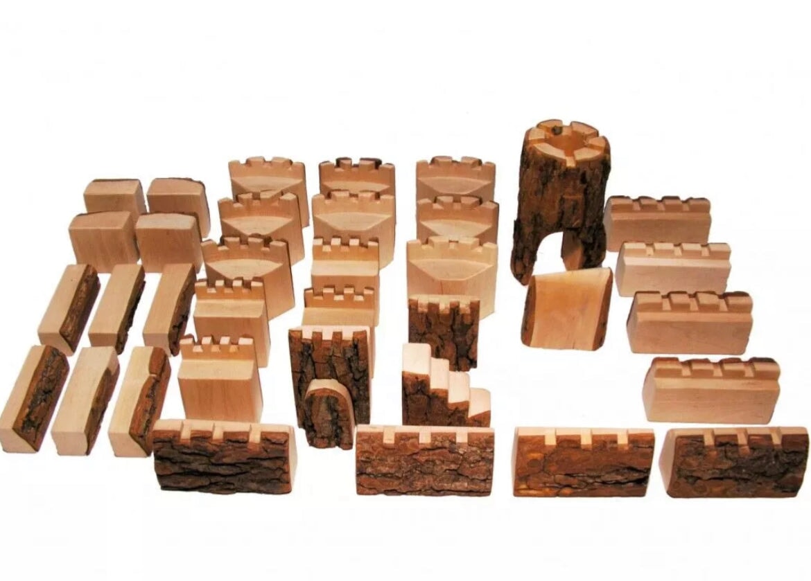 Magic Wood Castle Blocks, Castle Tree Blocks - Alder & Alouette