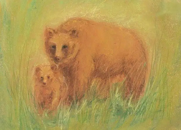 Marjan van Zeyl Postcards, Mother Bear and Cub - Alder & Alouette