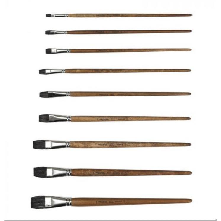 Polecat Hair Paintbrush - Flat Tip, Artist Brush- Alder & Alouette