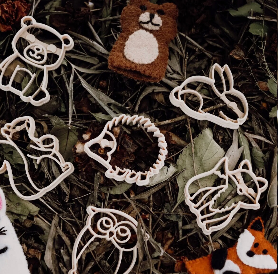 Play Dough Cutter, Eco Set of Woodland Animals - Alder & Alouette