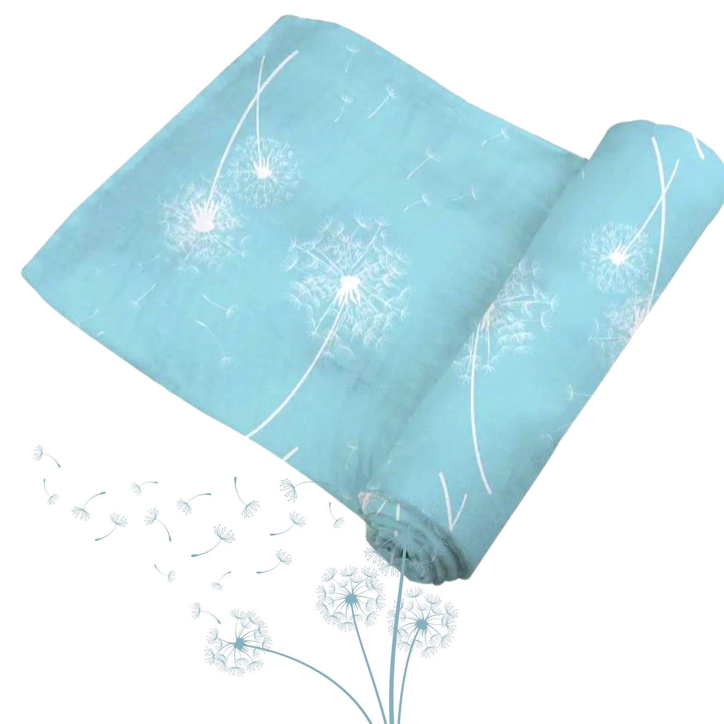 Baby Blanket Swaddle, Turquoise & White Swaddle - Alder & Alouette