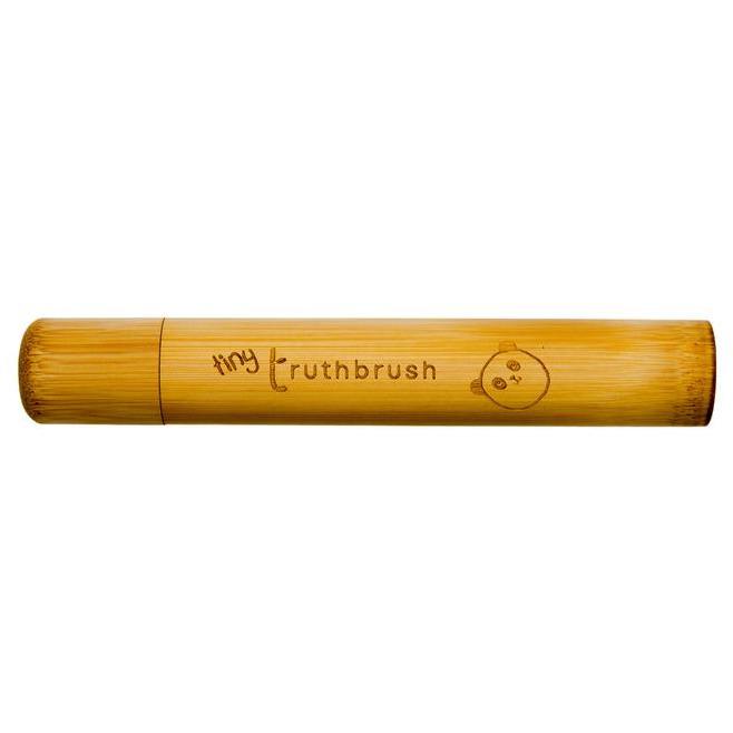 Bamboo toddler toothbrush travel case