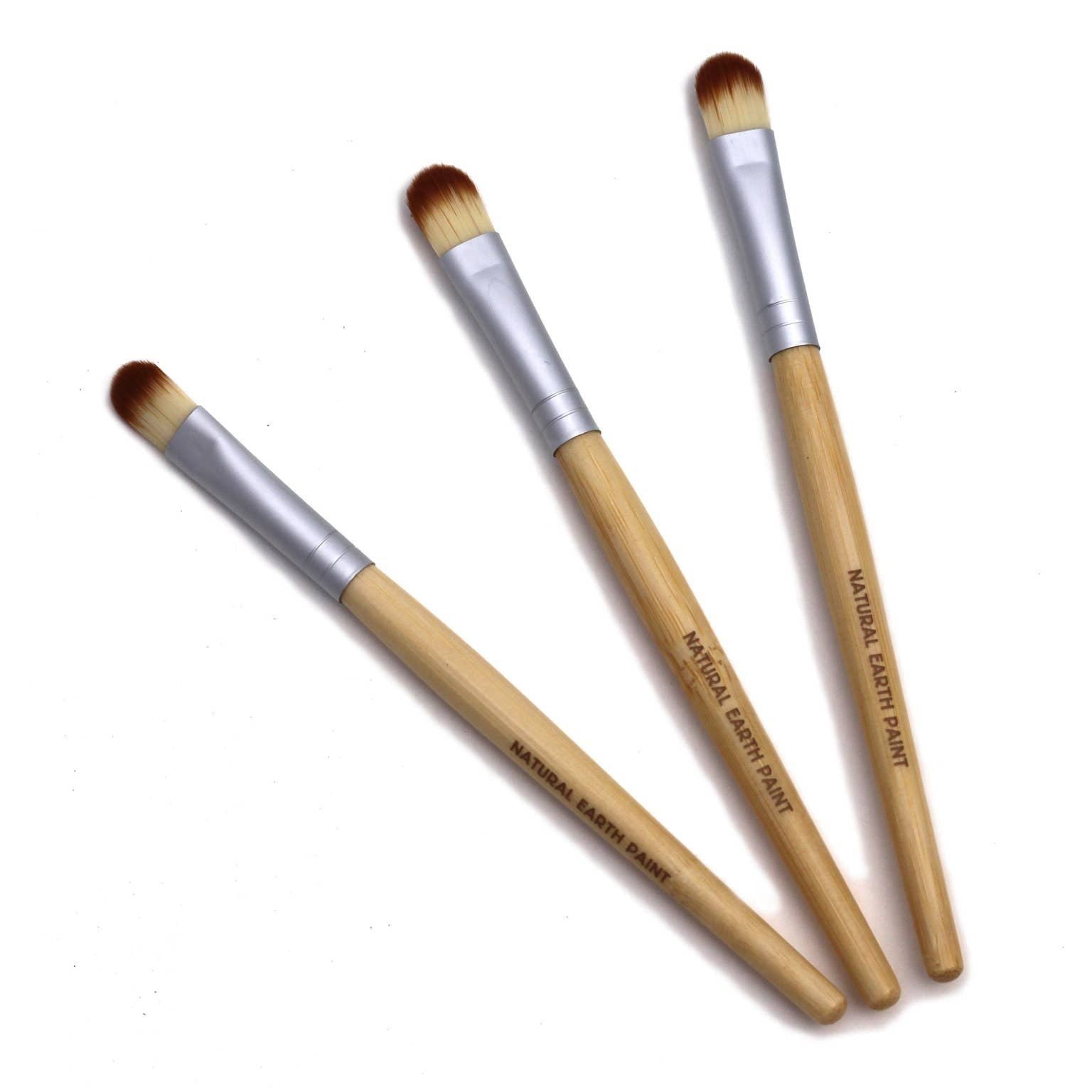 Vegan Paintbrushes from Natural Earth Paints, Set of Three Brushes