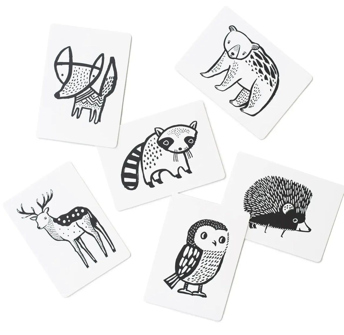 Wee Gallery Baby Art Cards Woodland High Contrast - Alder & Alouette
