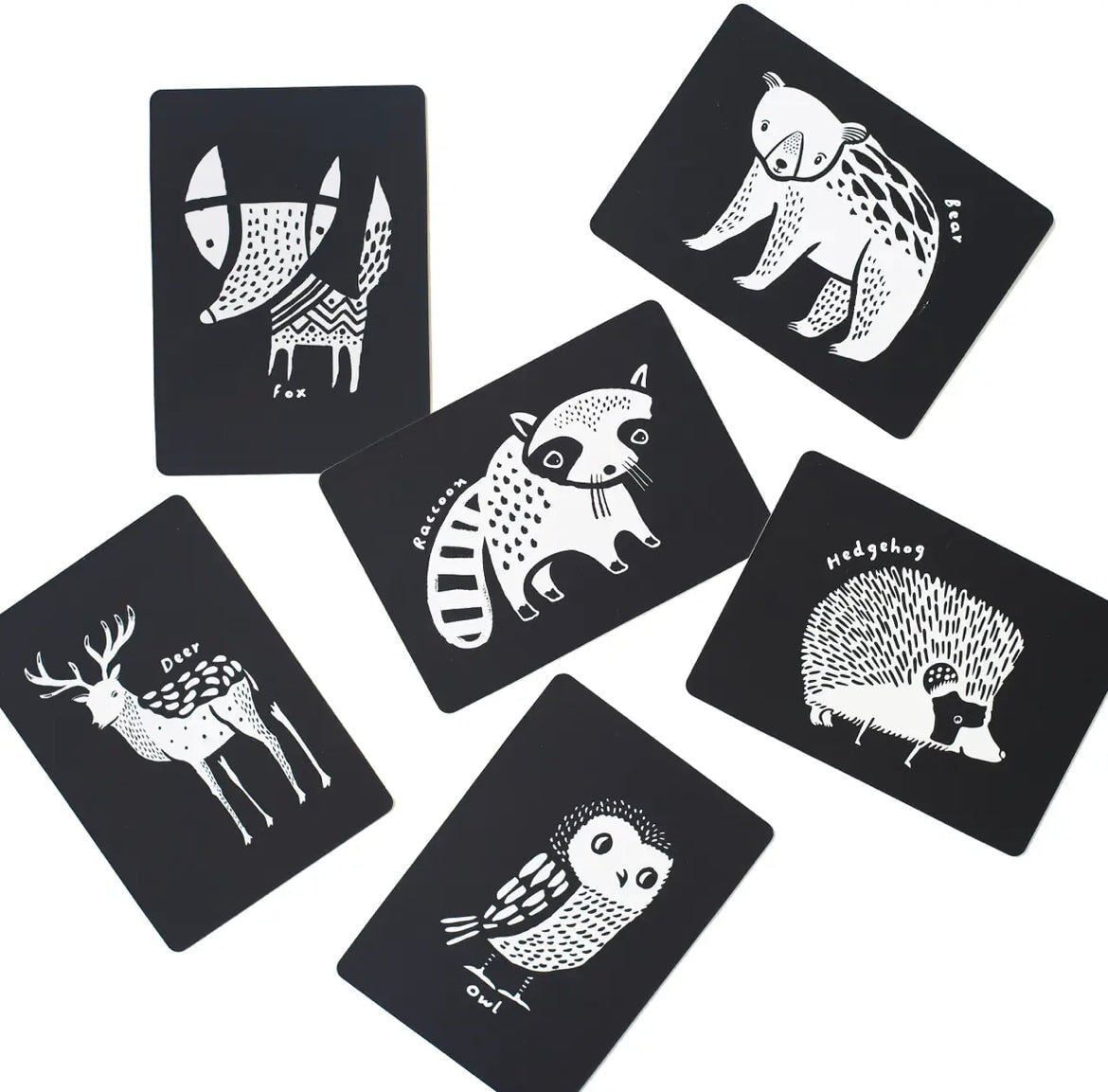 Wee Gallery Baby Art Cards Woodland High Contrast - Alder & Alouette