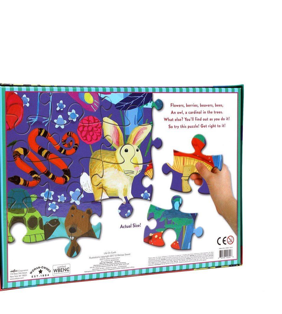 eeBoo Woodland Puzzle: Life on Earth, 20 Pieces - Alder and Alouette