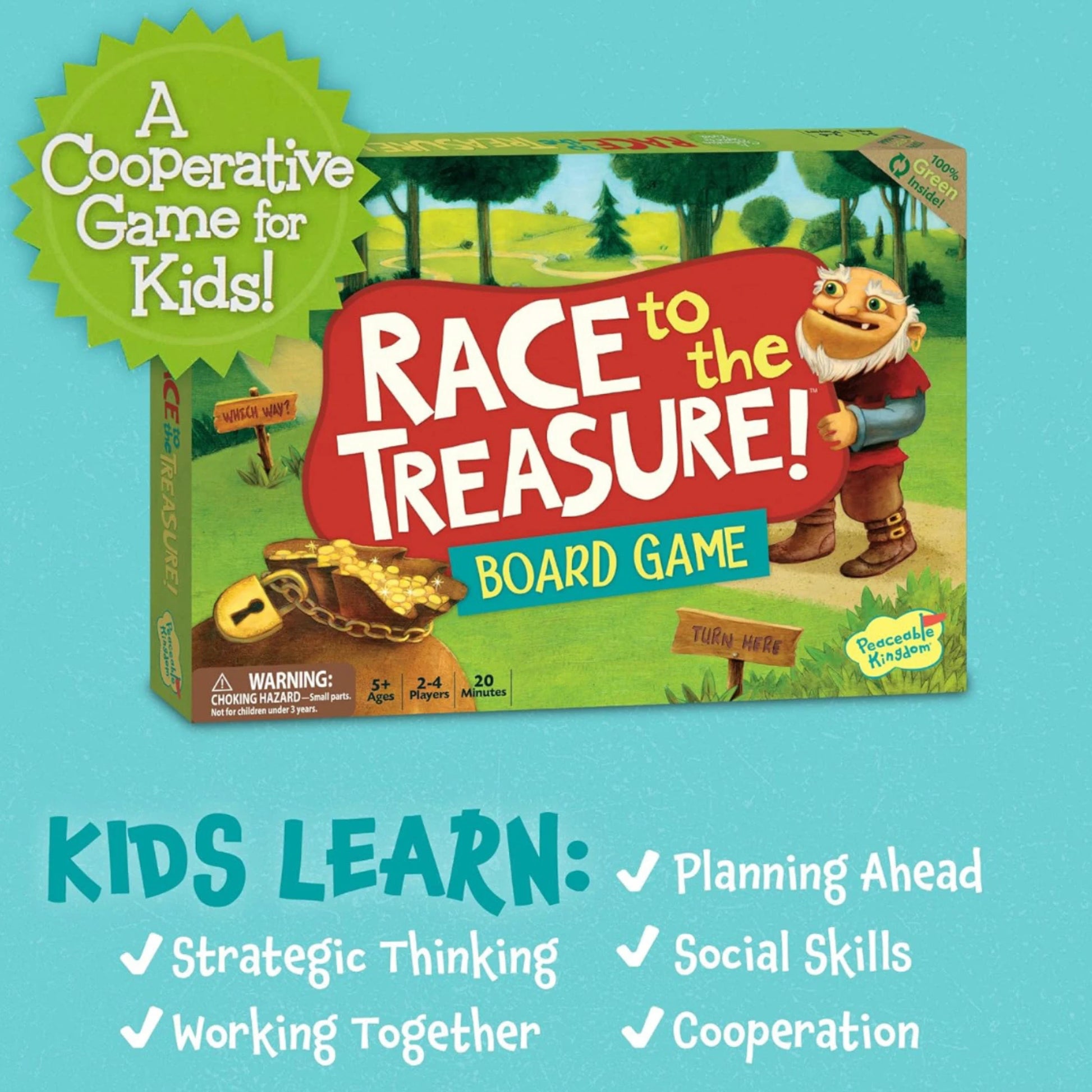 Board Game for Kids Race to the Treasure by Peaceable Kingdom - Alder & Alouette