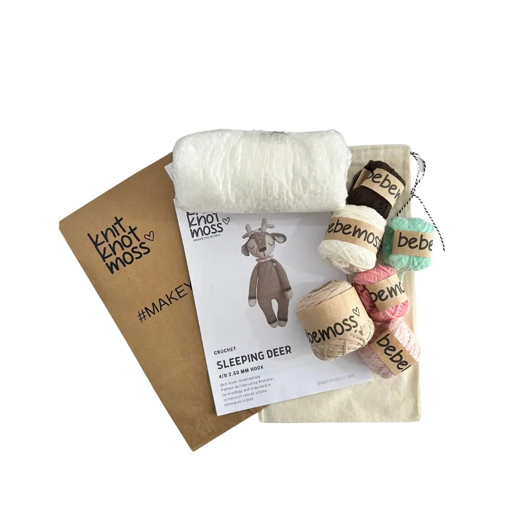 DIY Crochet Kit - Organic Cotton Deer