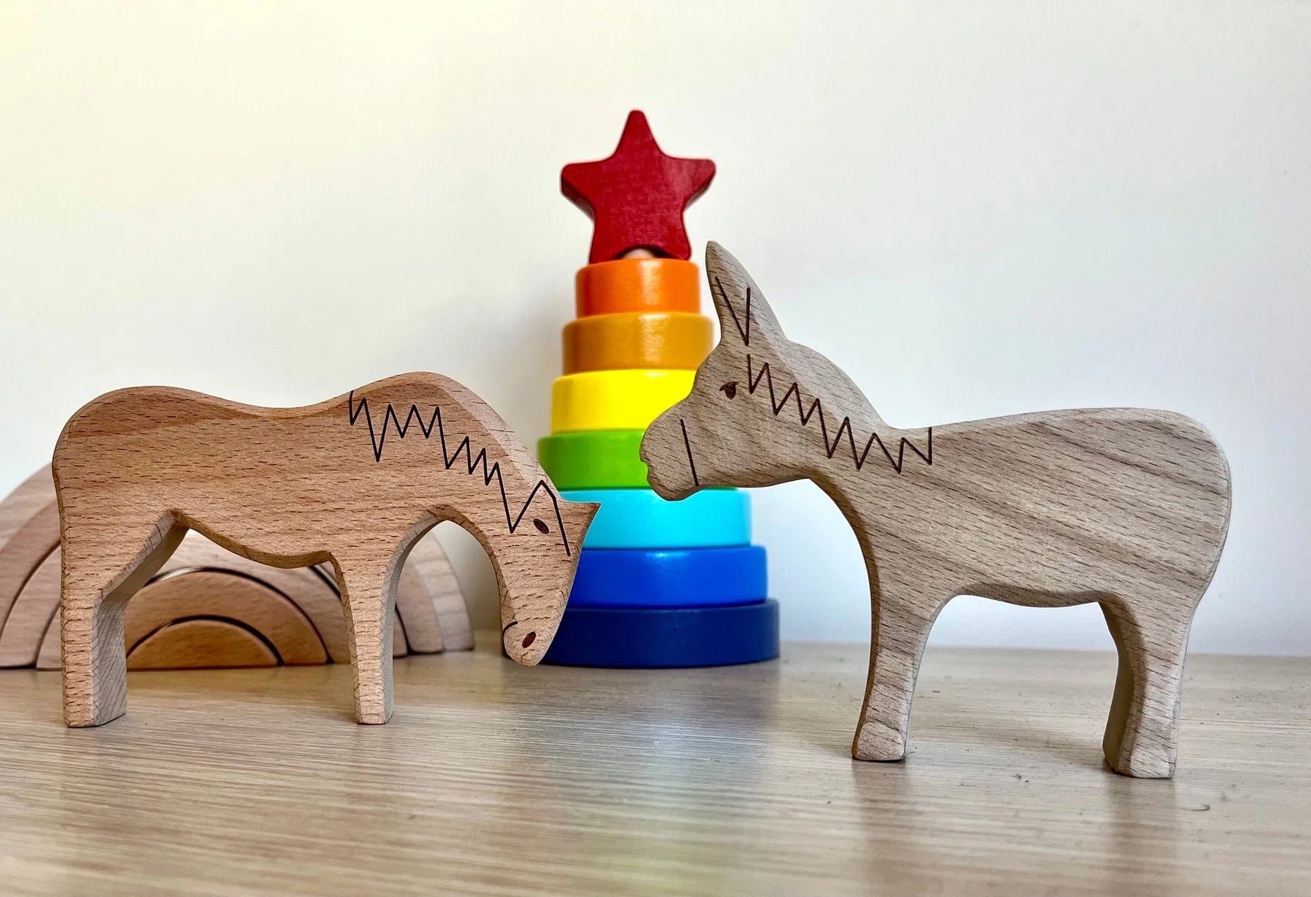 Wooden Animal - Horse, Donkey or Foal - Alder & Alouette