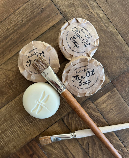Pure Olive Oil Paintbrush & Felting Soap – Gentle on Wool, Bristles & Skin