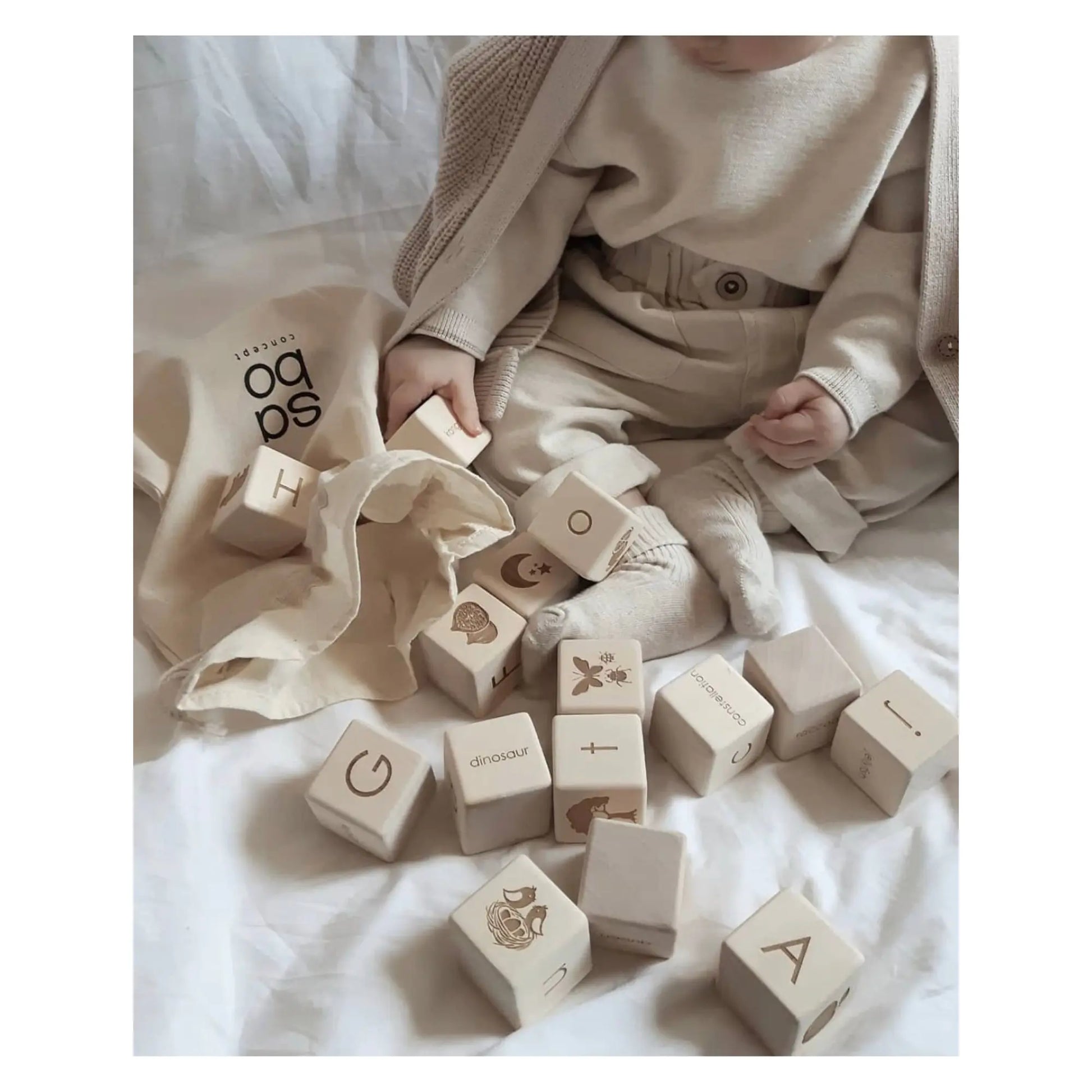 Wooden Alphabet Blocks by SABO - Alder & Alouette