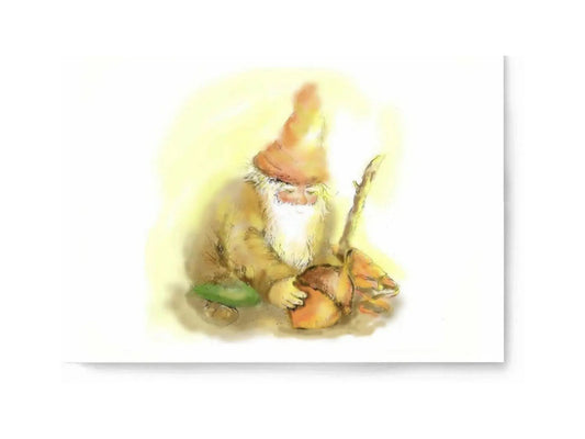 Brother Acorn Art Notecard by Sigi De Francesca