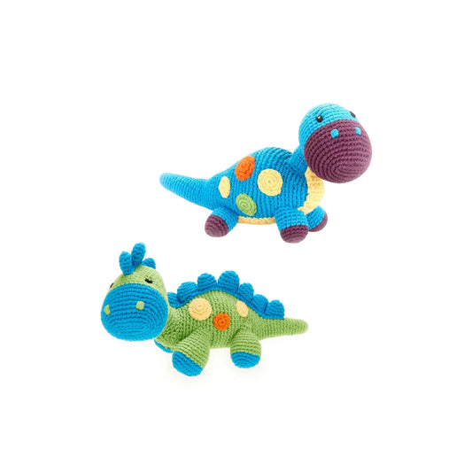 Dinosaur Baby Toy + Rattle Bundle - Alder & Alouette
