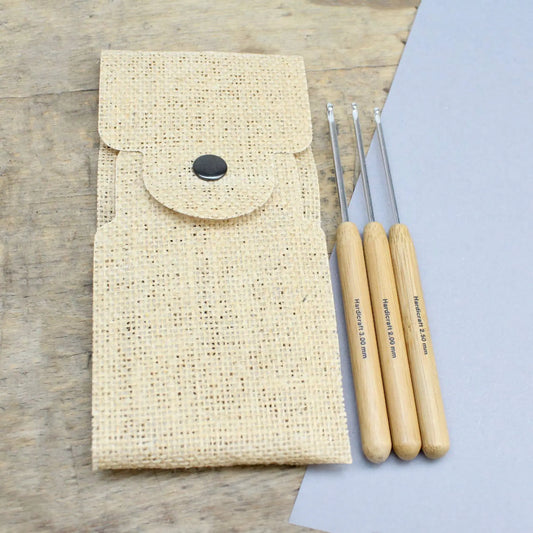 Bamboo and Metal Crochet Hook Set - Alder & Alouette