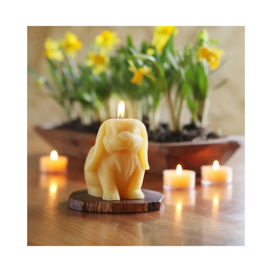 Beeswax Bunny Candle Seasonal Decor