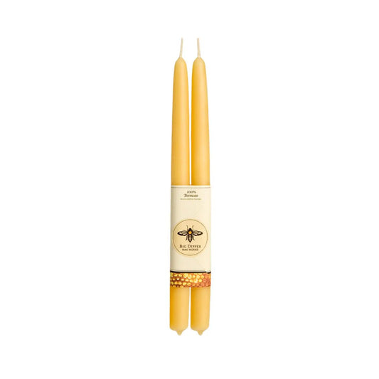 100% Beeswax Taper Candles by Big Dipper Waxworks