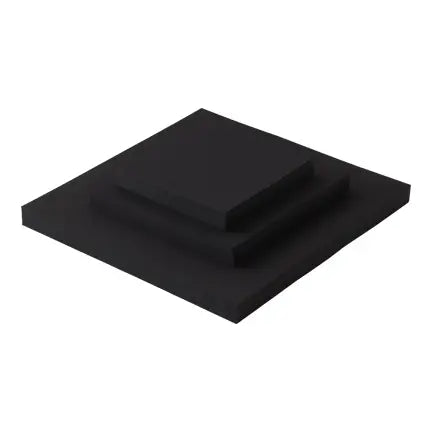 Stack of black rectangular Mandala Paper in different sizes on a white background