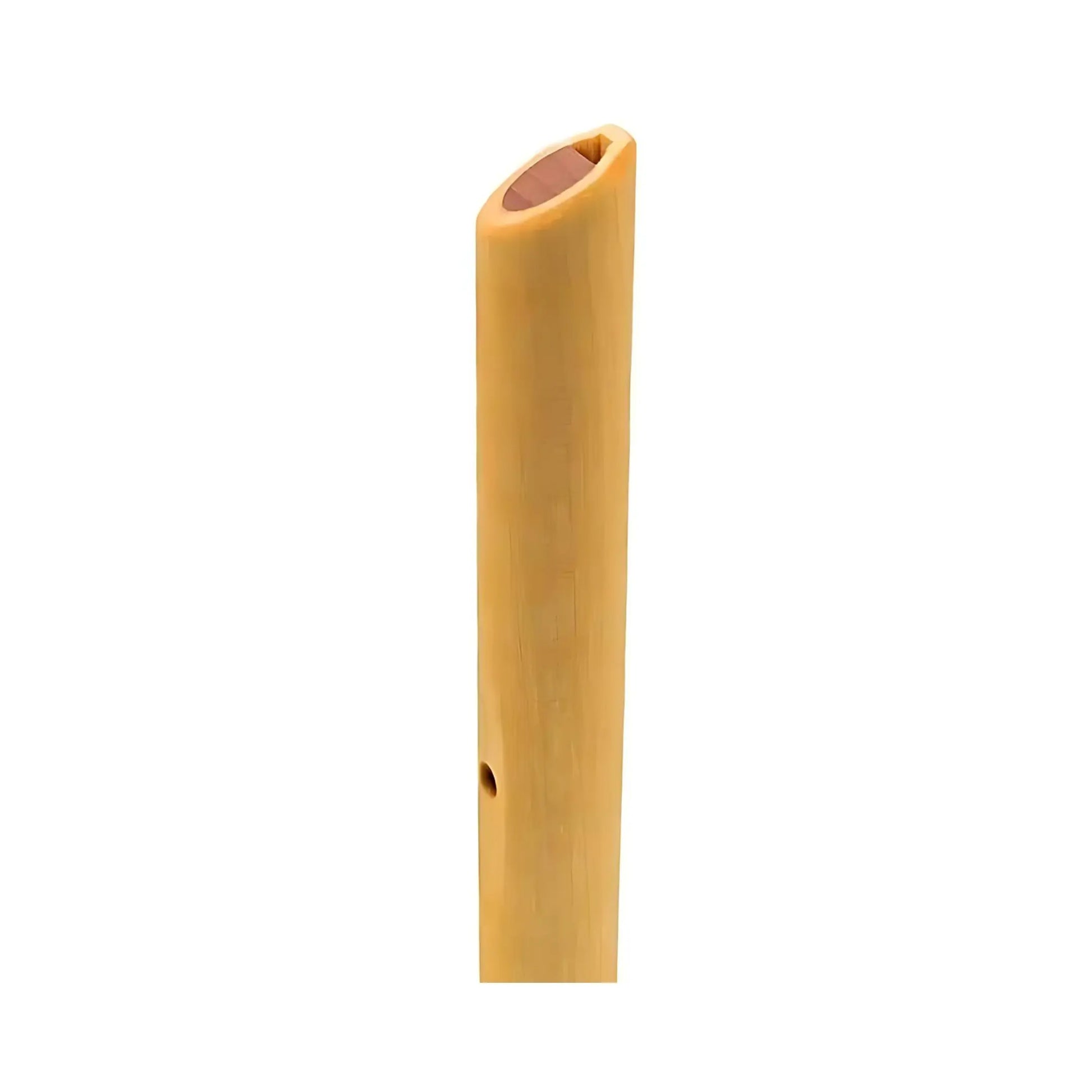 Wooden maple Choroi flute on a white background