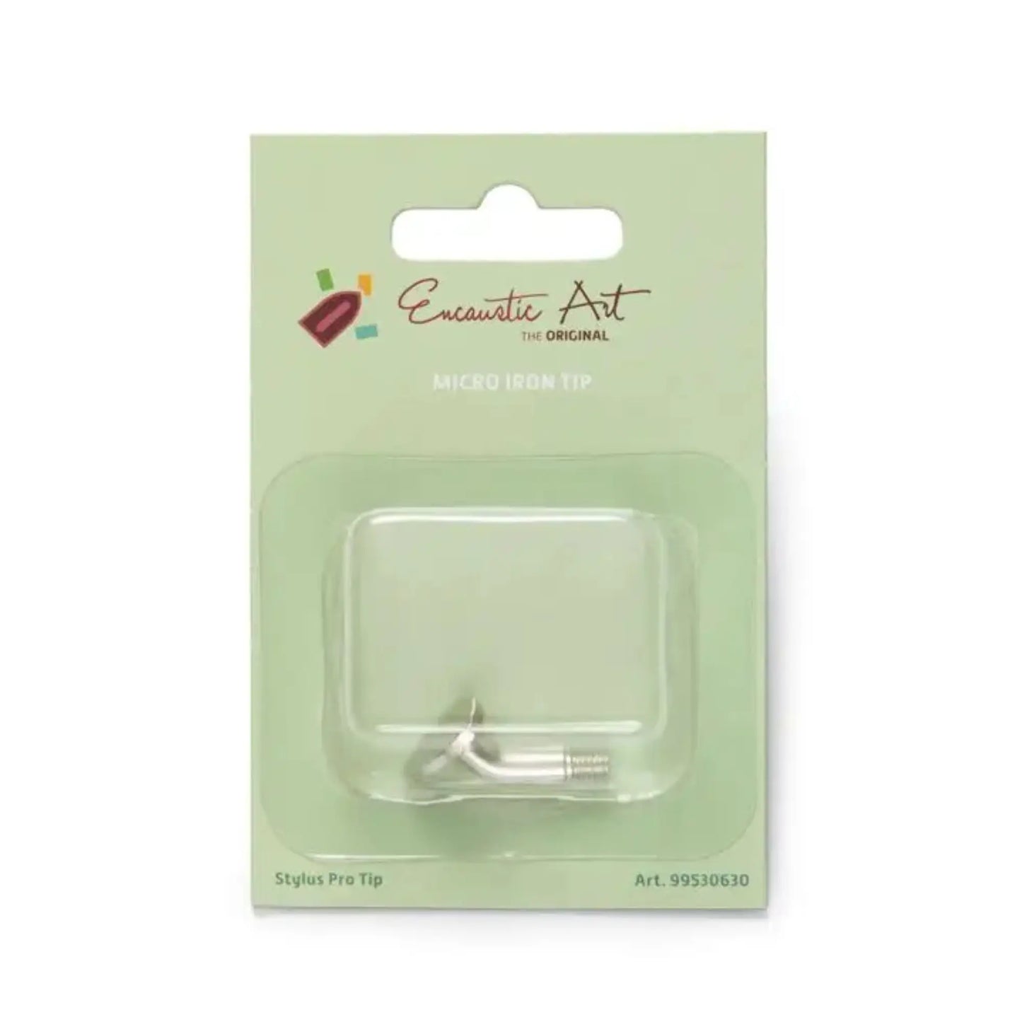 Encaustic Art Micro Iron Tip in Mint Green Retail Packaging on White Background