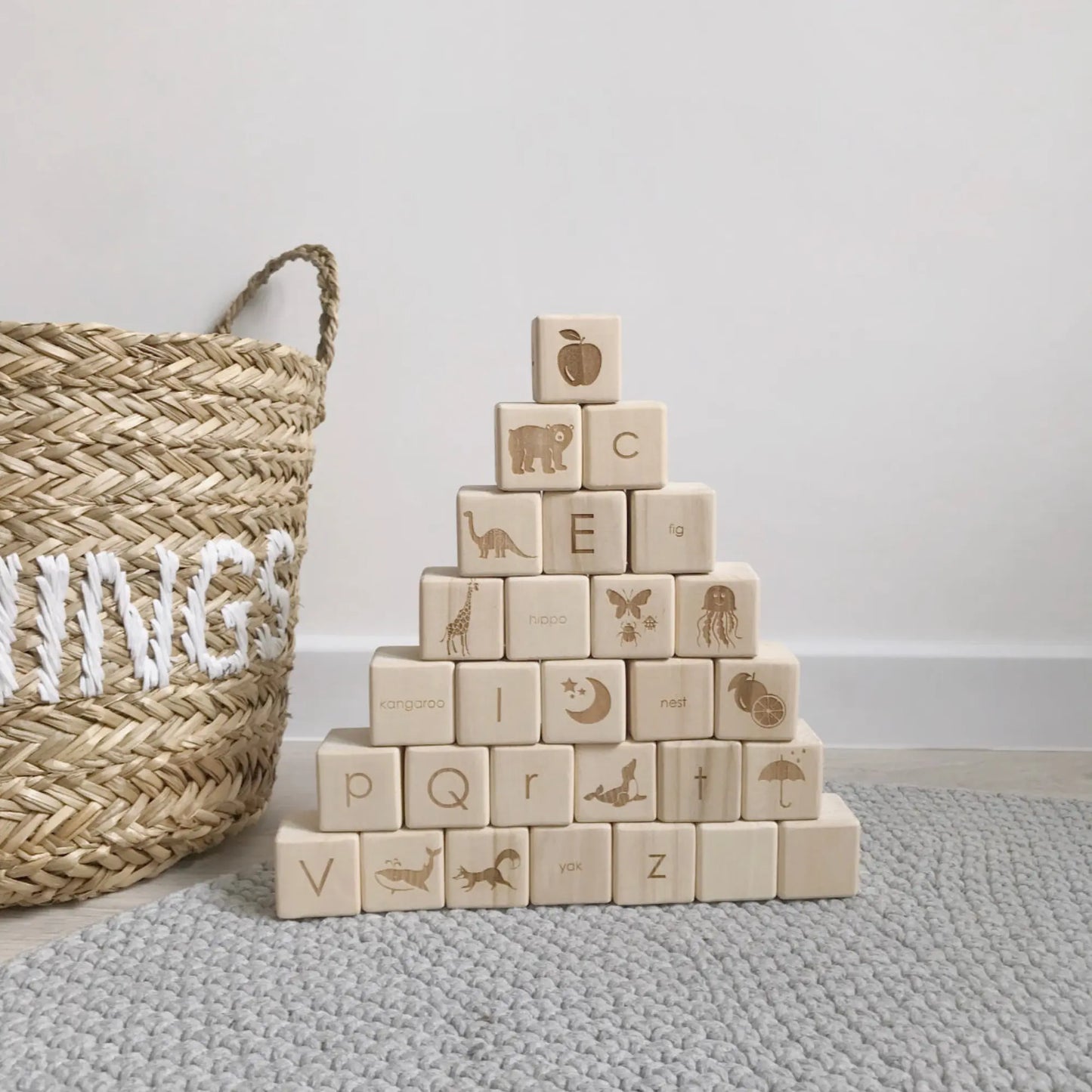 Wooden Alphabet Blocks by SABO - Alder & Alouette